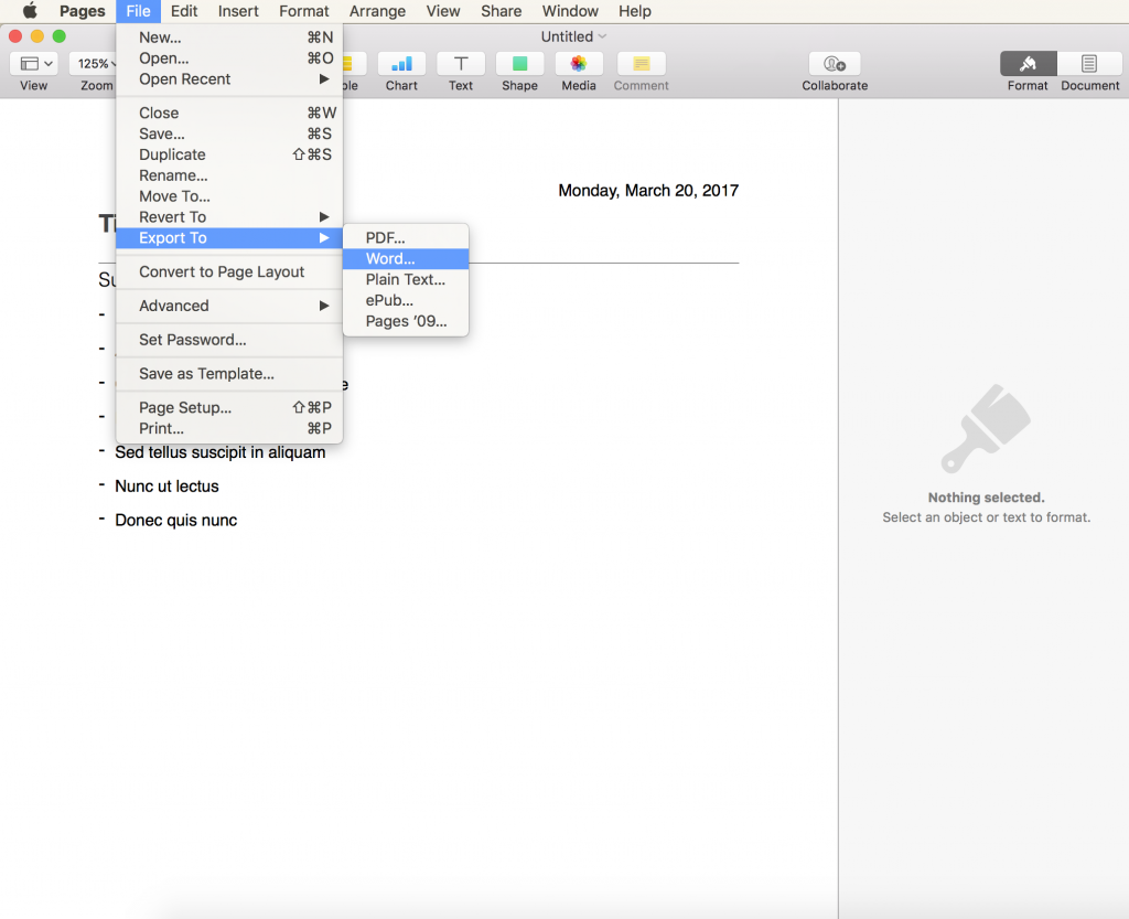 how to convert pdf to mac pages