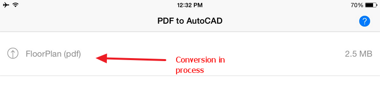 conversion in process autocad dwg