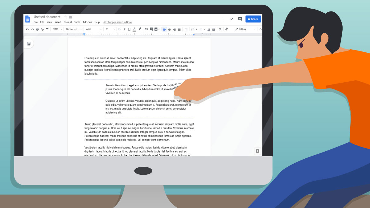 how to do a hanging indent on google docs