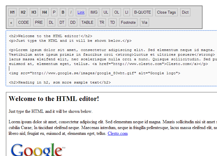 html editor