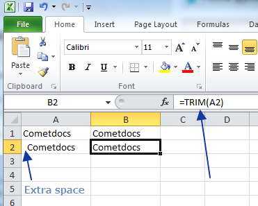 trim function in excel